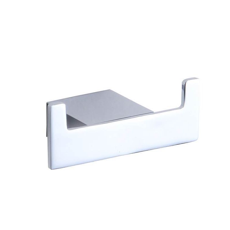 Colgador doble cromado para baño modelo Spool - Cablematic