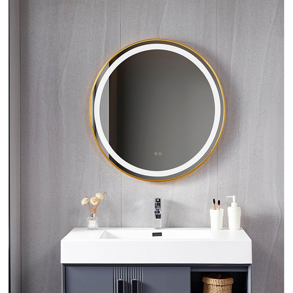 Espejo redondo hierro Dorado 80cm - Alta Gracia Deco