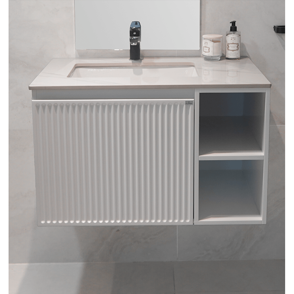 MUEBLE 80CM CON LAVAMANOS MILANO BLANCO - decorceramica